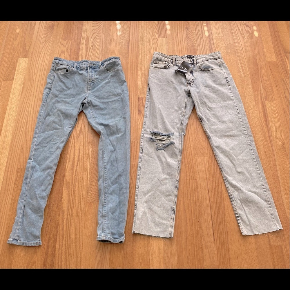 2 Light Washed Denim Jeans